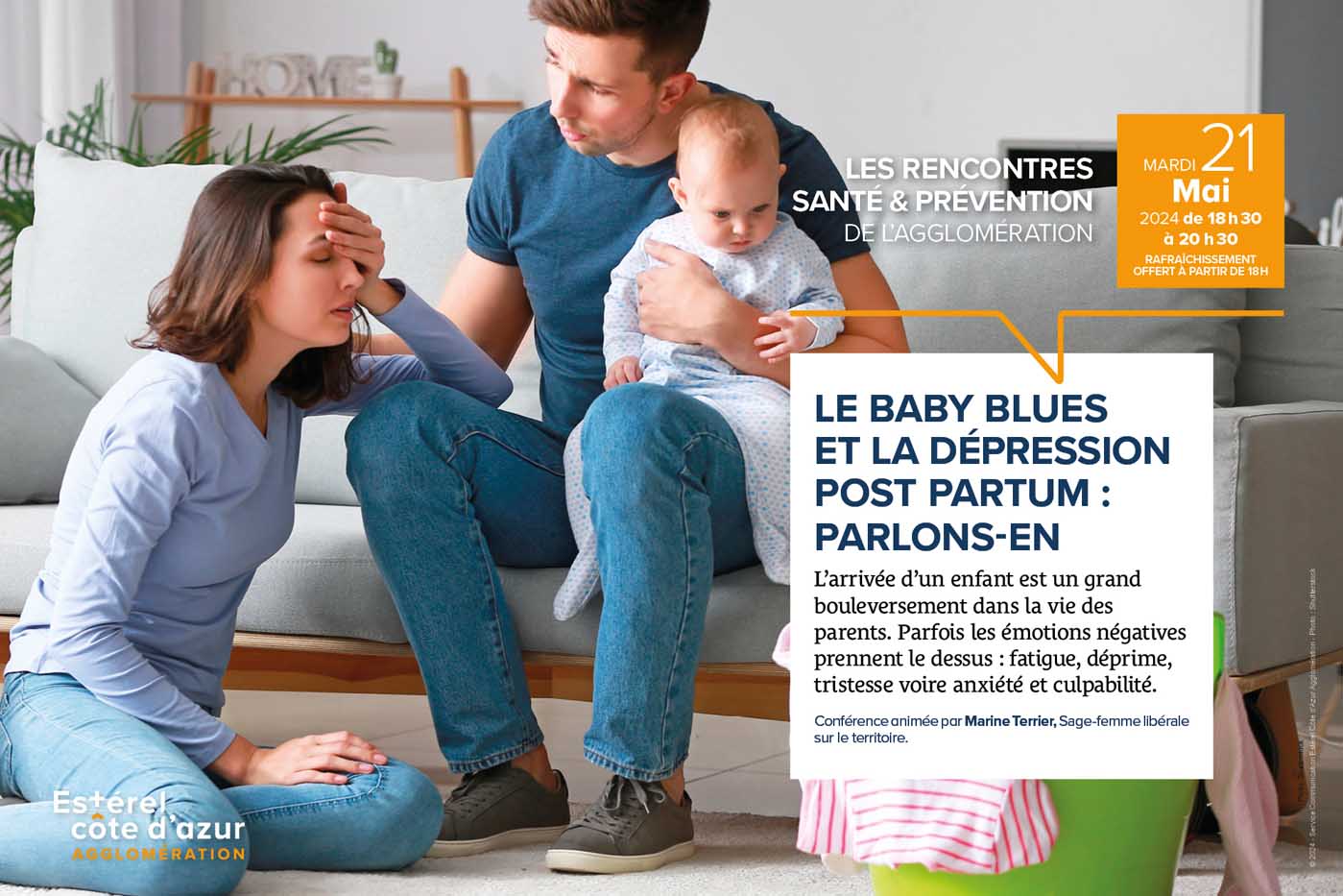 Rencontre santé et prévention du 21 mai 2024 : « Le baby-blues et la dépression post-partum, parlons-en »